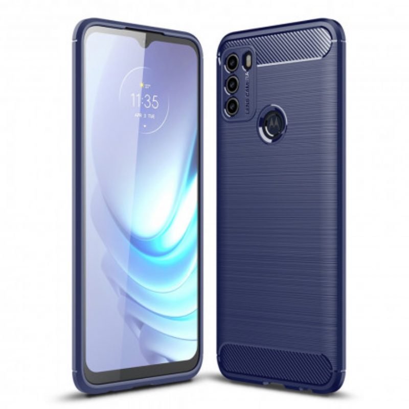 Cover Moto G50 Fibra Di Carbonio Spazzolata