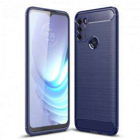 Cover Moto G50 Fibra Di Carbonio Spazzolata