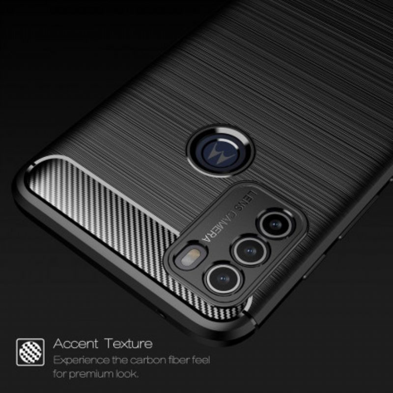 Cover Moto G50 Fibra Di Carbonio Spazzolata