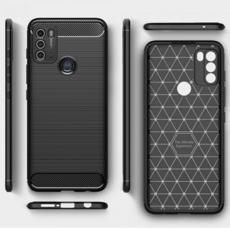 Cover Moto G50 Fibra Di Carbonio Spazzolata