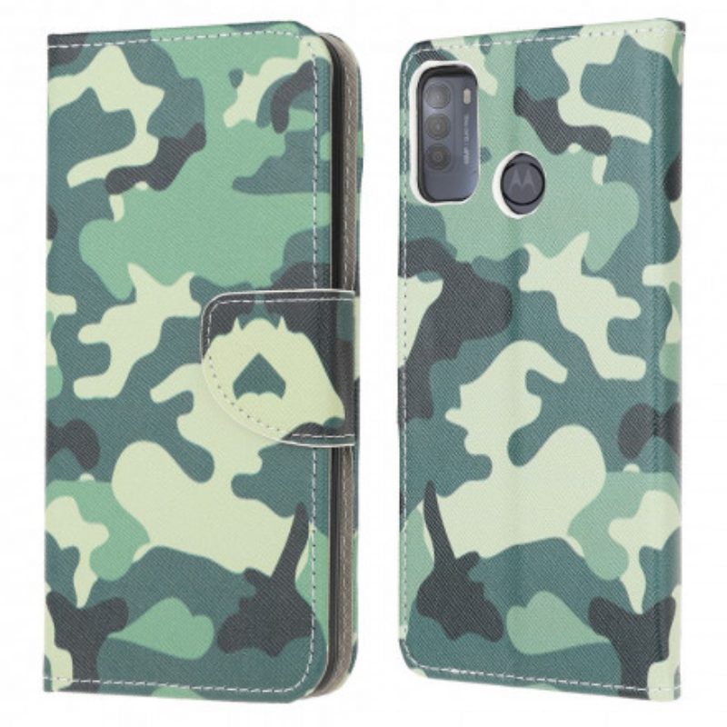 Custodia A Portafoglio Moto G50 Camuffamento Militare