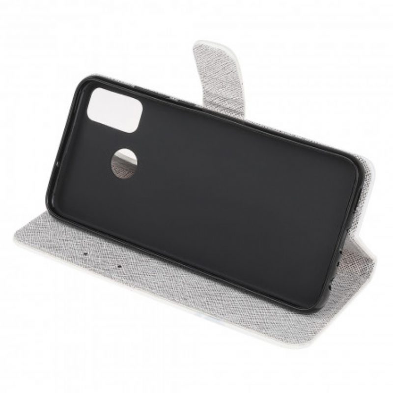 Custodia in pelle Moto G50 Farfalle Di Diamanti Strappy