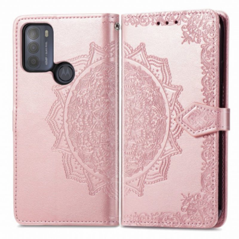 Custodia in pelle Moto G50 Mandala Medioevo