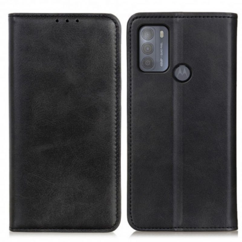 Folio Cover Moto G50 Custodia in pelle Cuoio Spaccato