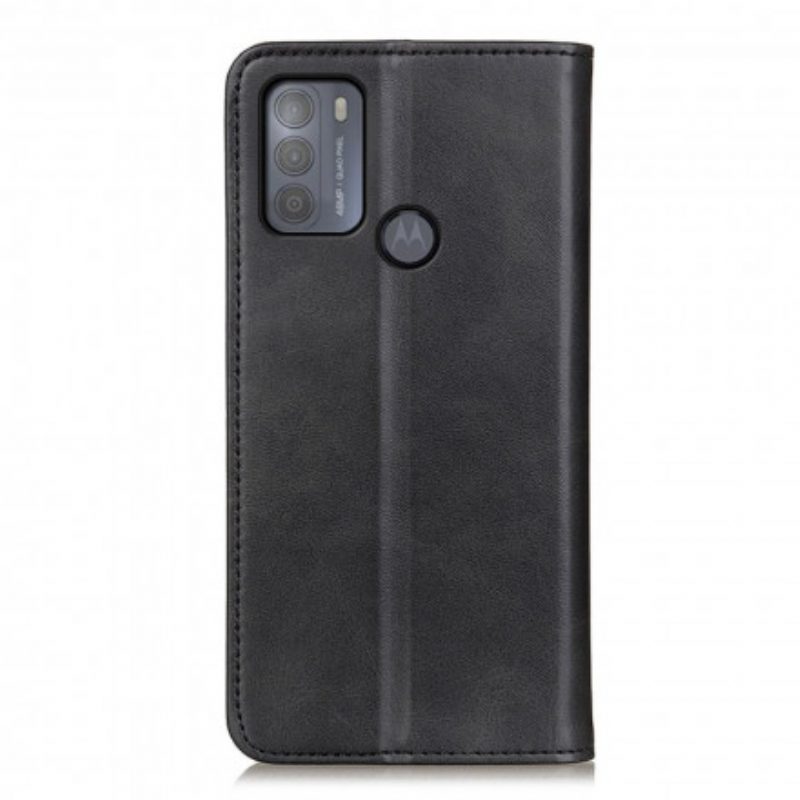 Folio Cover Moto G50 Custodia in pelle Cuoio Spaccato