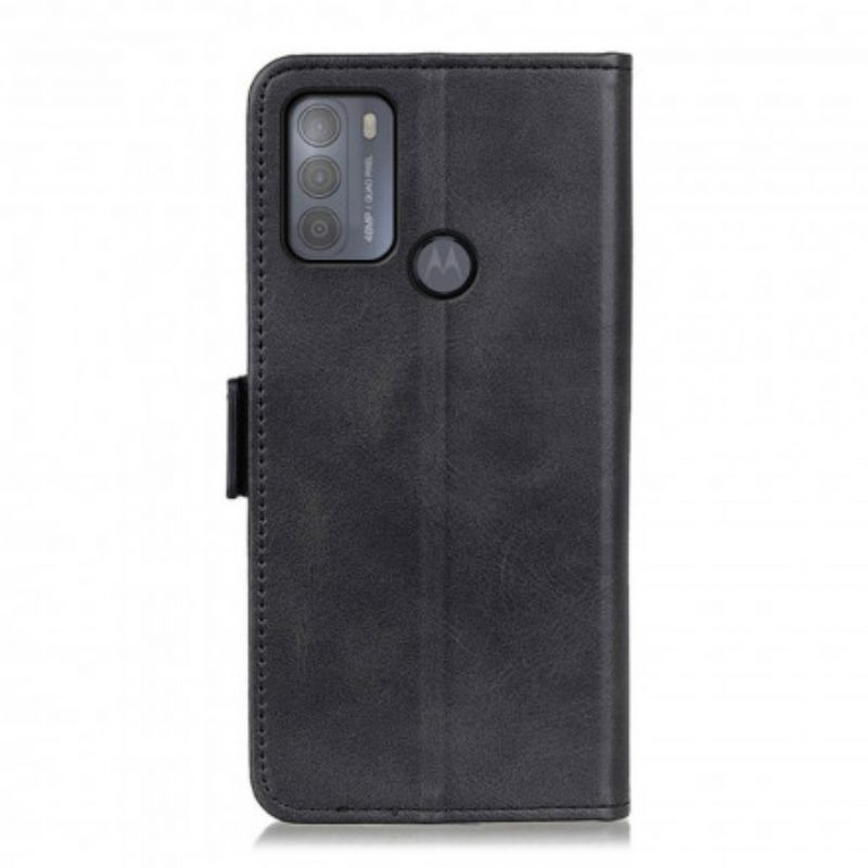 Folio Cover Moto G50 Custodia in pelle Doppio Lembo