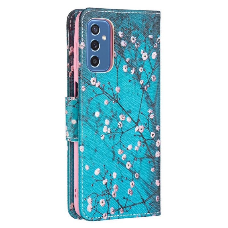 Custodia in pelle Samsung Galaxy M52 5G Albero In Fiore