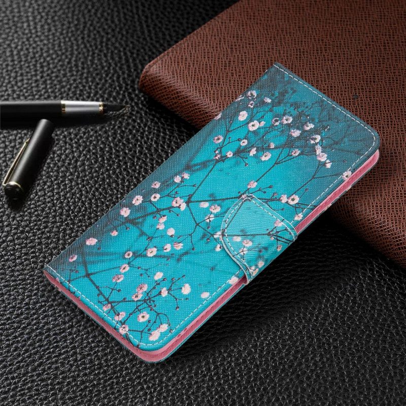 Custodia in pelle Samsung Galaxy M52 5G Albero In Fiore