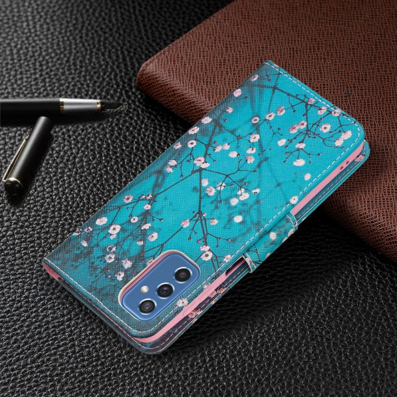 Custodia in pelle Samsung Galaxy M52 5G Albero In Fiore