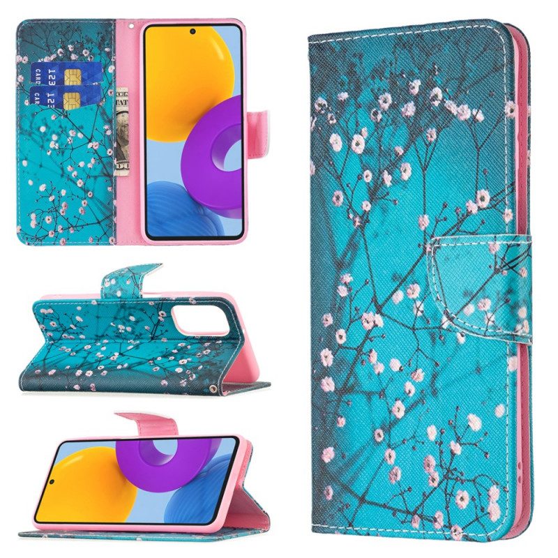 Custodia in pelle Samsung Galaxy M52 5G Albero In Fiore