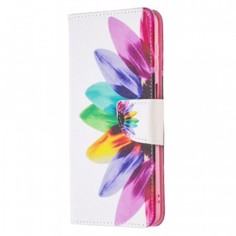 Custodia in pelle Samsung Galaxy M52 5G Fiore