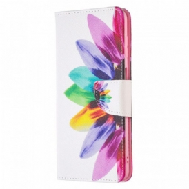 Custodia in pelle Samsung Galaxy M52 5G Fiore