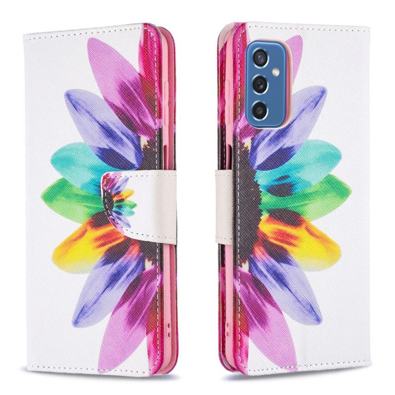 Custodia in pelle Samsung Galaxy M52 5G Fiore