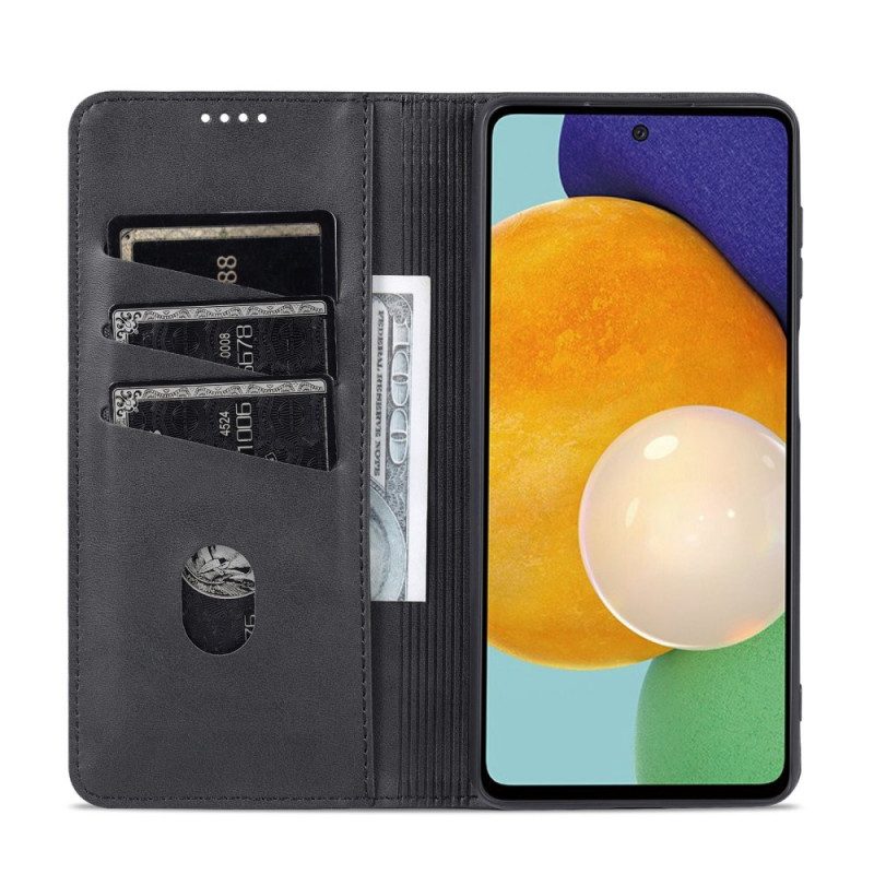 Folio Cover Samsung Galaxy M52 5G Custodia in pelle Azns Effetto Pelle