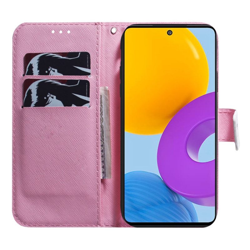 Folio Cover Samsung Galaxy M52 5G Fiore Viola