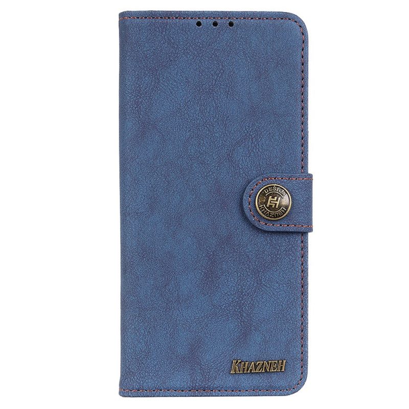 Folio Cover Samsung Galaxy M52 5G Khazneh Crosta Di Cuoio Retrò