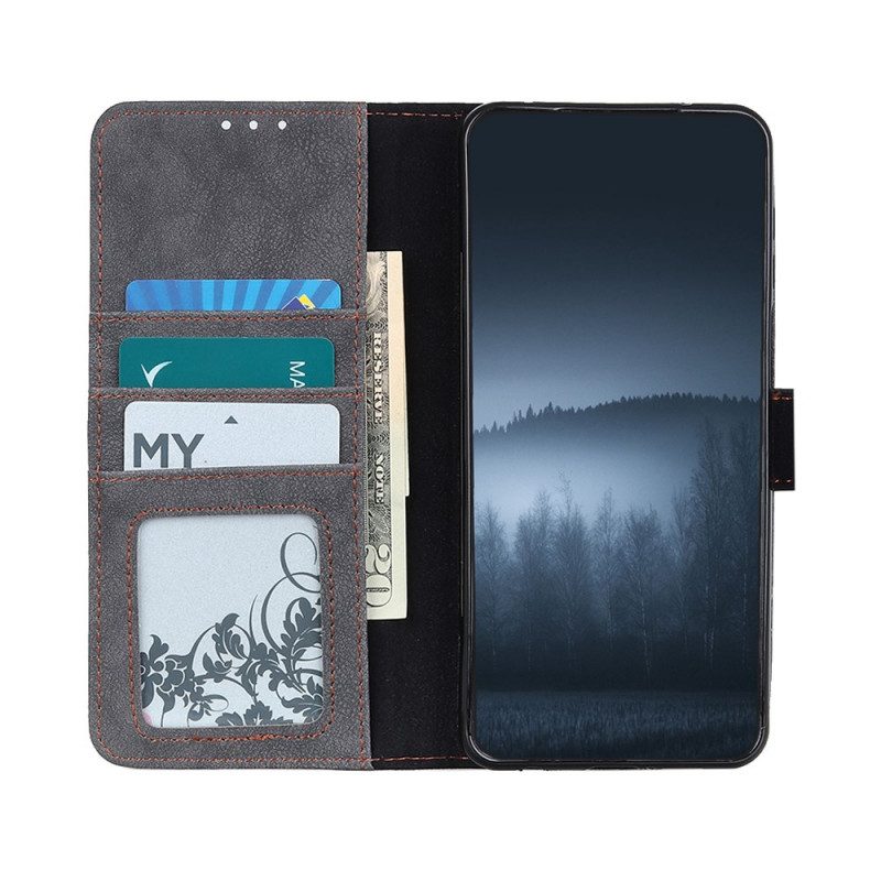 Folio Cover Samsung Galaxy M52 5G Khazneh Crosta Di Cuoio Retrò