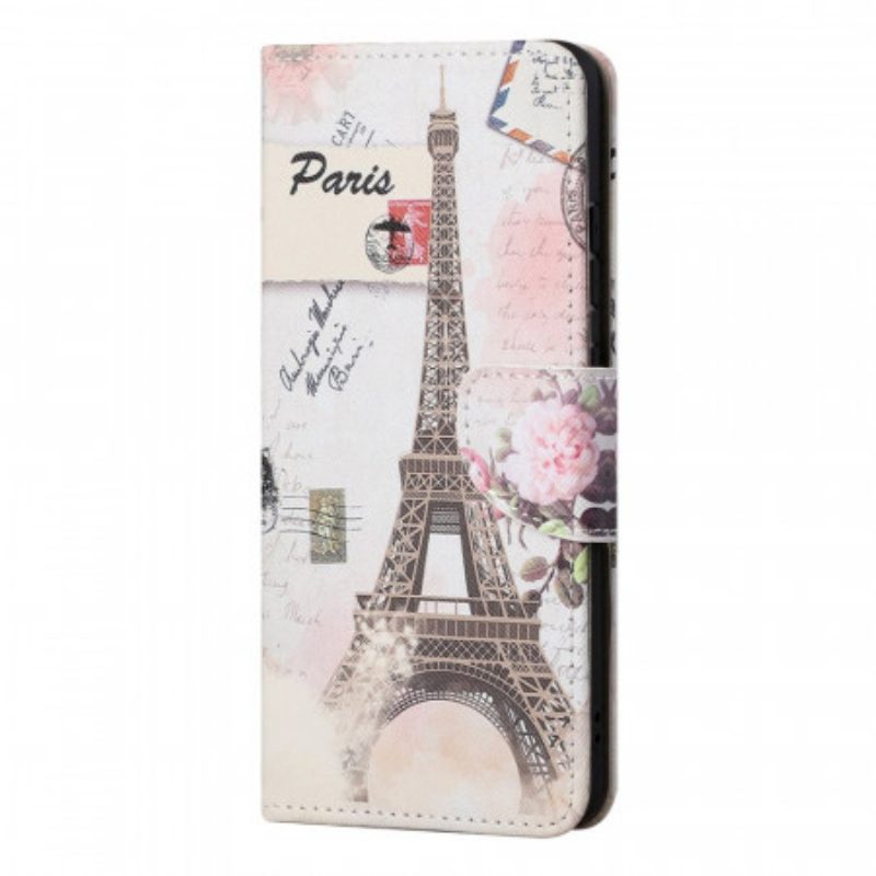 Folio Cover Samsung Galaxy M52 5G Retrò Torre Eiffel