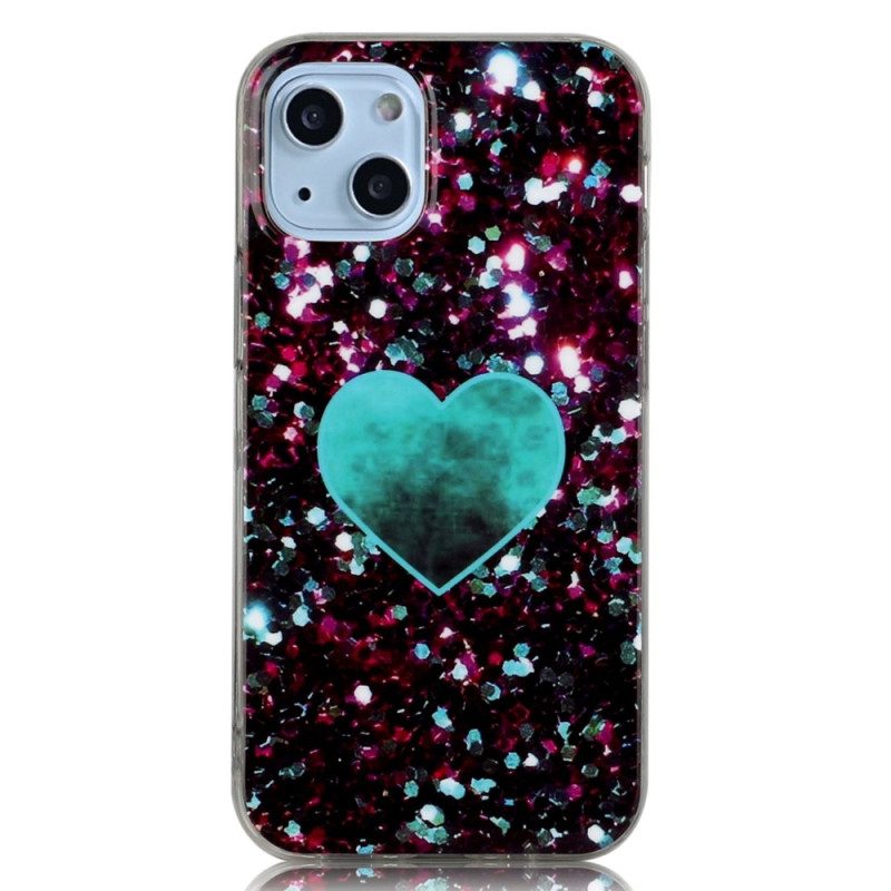 Cover iPhone 14 Cuore Glitterato