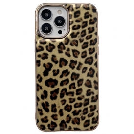 Cover iPhone 14 Effetto Pelle Di Leopardo