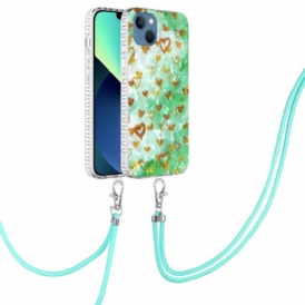 Cover iPhone 14 Elegante Coulisse A Cuori