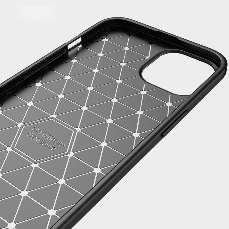 Cover iPhone 14 Fibra Di Carbonio Spazzolata