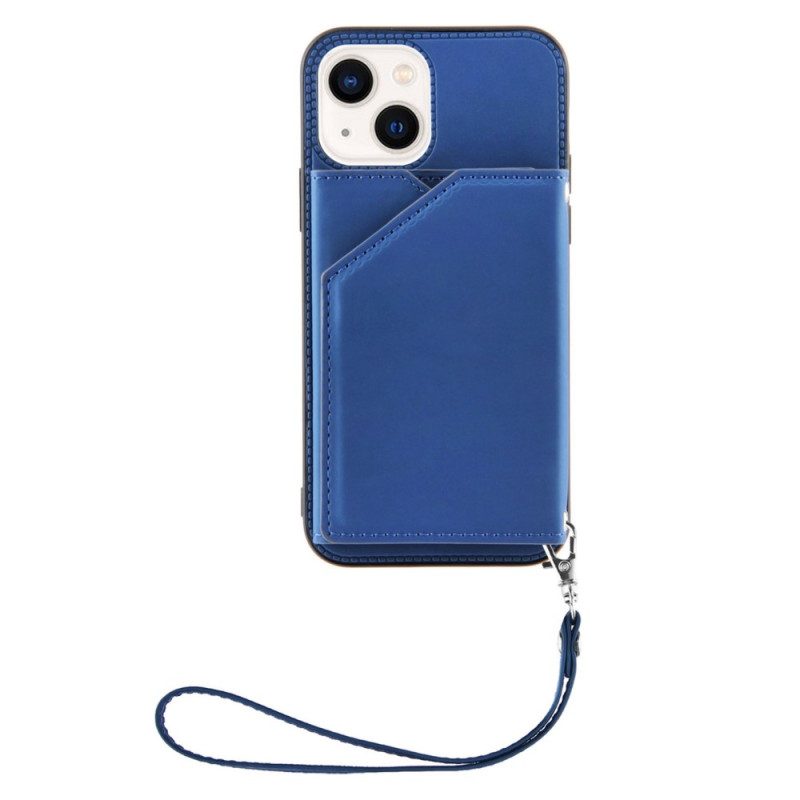 Cover iPhone 14 Portacarte Con Cinturino