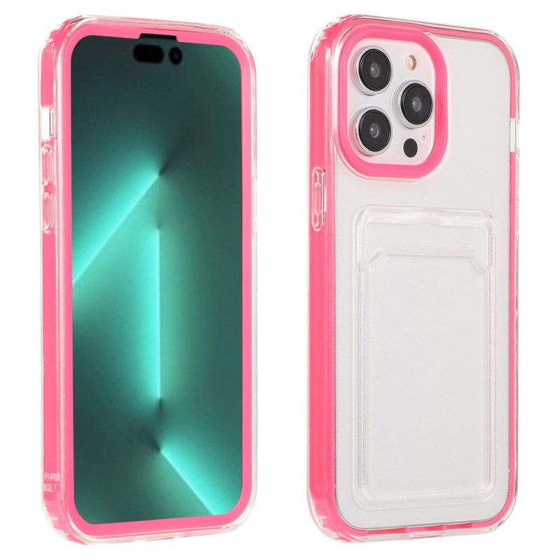 Cover iPhone 14 Portacarte Trasparente