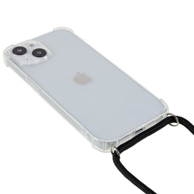 Cover iPhone 14 Trasparente Con Cordoncino