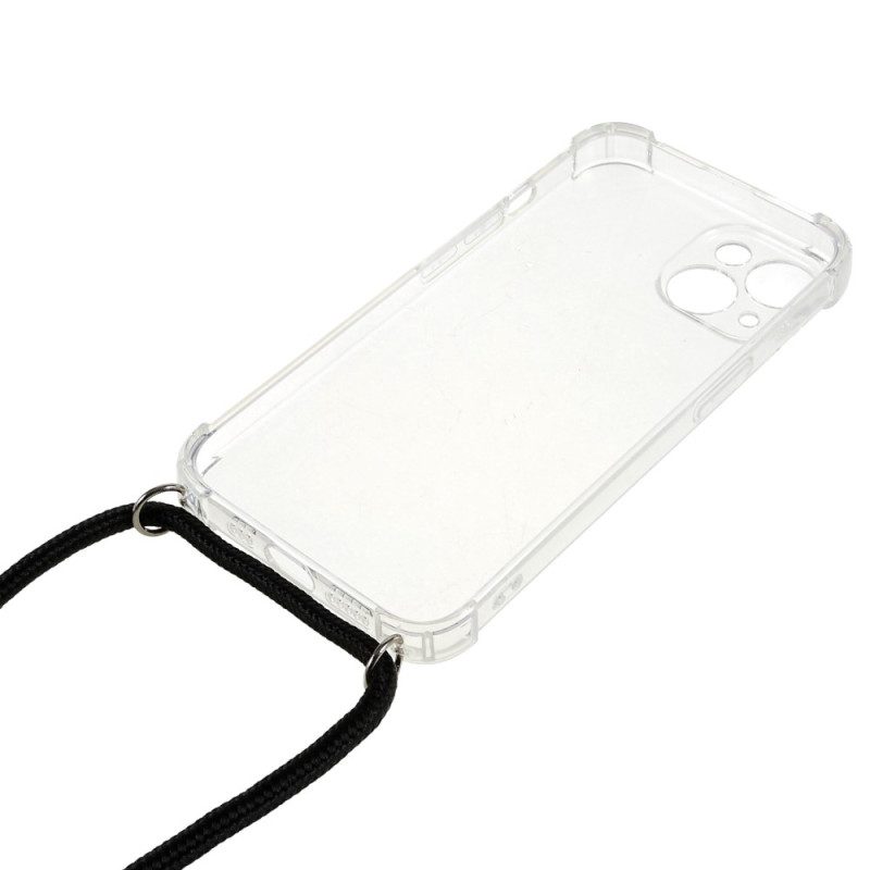 Cover iPhone 14 Trasparente Con Cordoncino