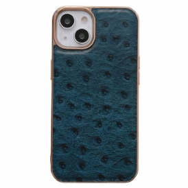 Cover iPhone 14 Vera Pelle Martellata