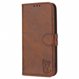 Custodia in pelle iPhone 14 Gattino