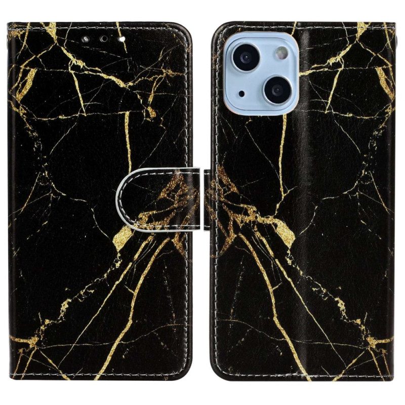 Custodia in pelle iPhone 14 Marmo