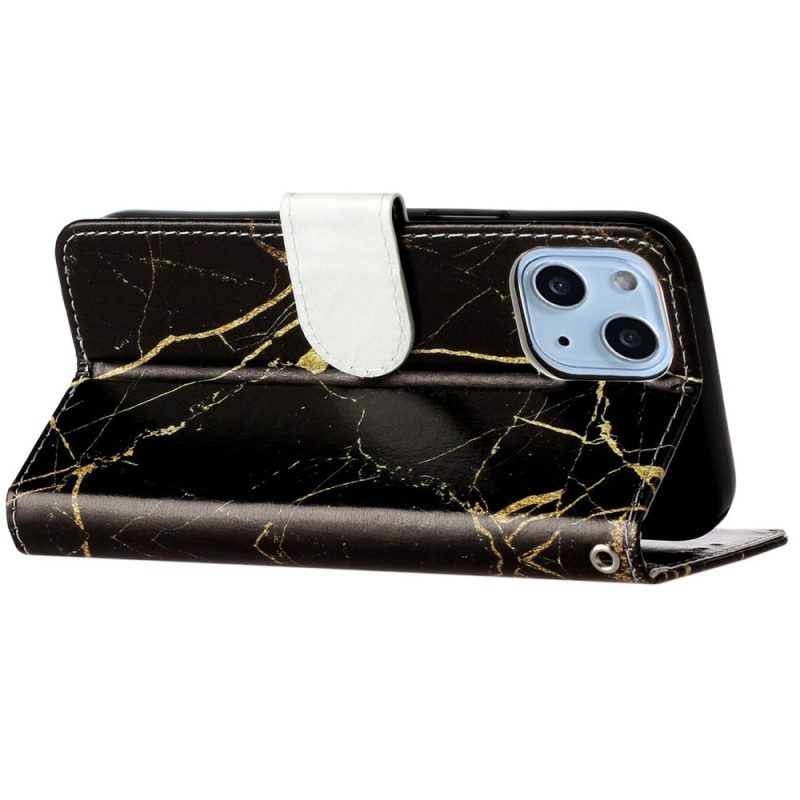 Custodia in pelle iPhone 14 Marmo