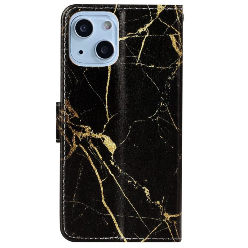 Custodia in pelle iPhone 14 Marmo