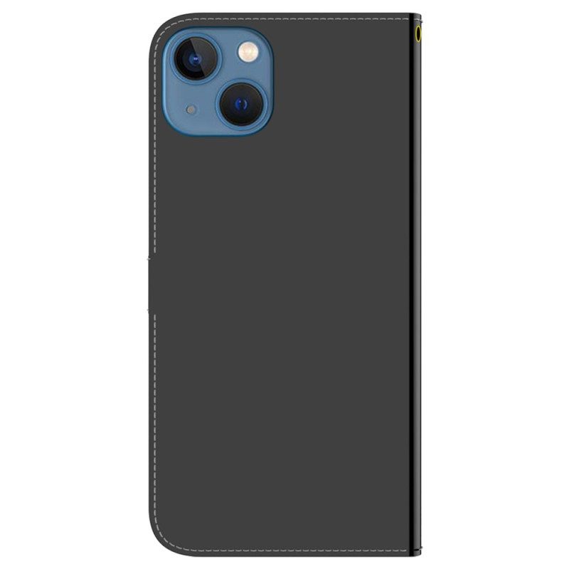 Folio Cover iPhone 14 Copri Specchietto In Ecopelle