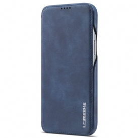 Folio Cover iPhone 14 Custodia in pelle Lc.imeeke Effetto Pelle