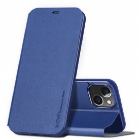 Folio Cover iPhone 14 Custodia in pelle Livello X In Finta Pelle