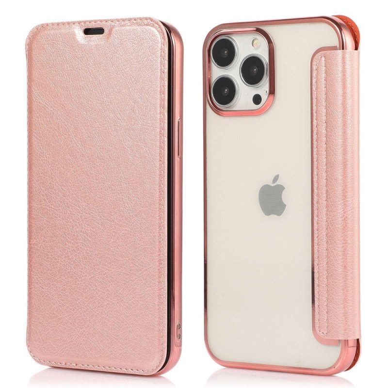 Folio Cover iPhone 14 Custodia in pelle Portacarte In Ecopelle