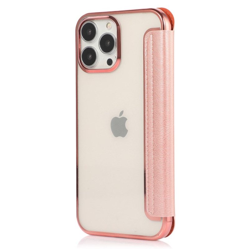 Folio Cover iPhone 14 Custodia in pelle Portacarte In Ecopelle