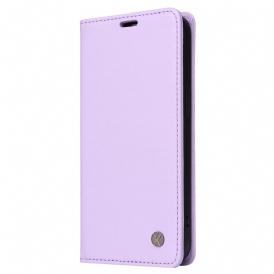 Folio Cover iPhone 14 Custodia in pelle Rivetti Decorativi