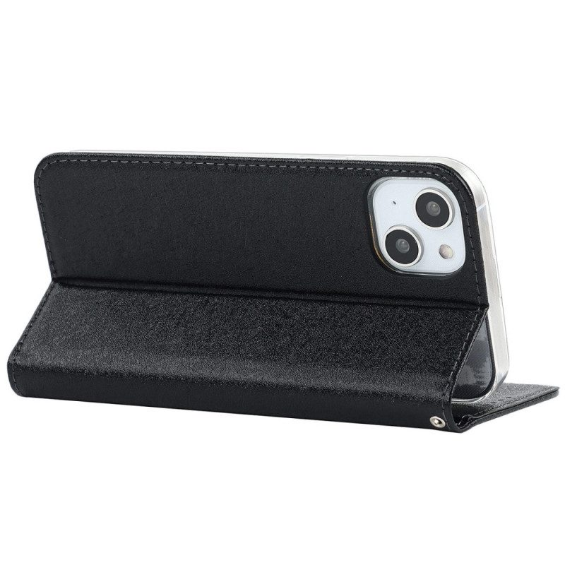 Folio Cover iPhone 14 Custodia in pelle Seta Con Spalline