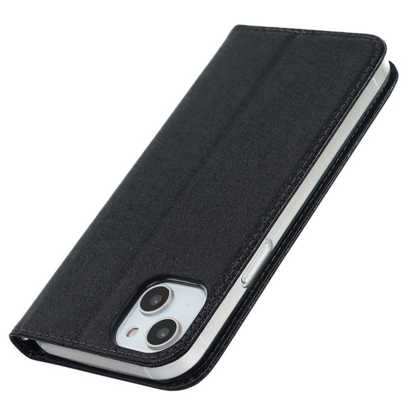 Folio Cover iPhone 14 Custodia in pelle Seta Con Spalline