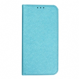 Folio Cover iPhone 14 Custodia in pelle Strutturato