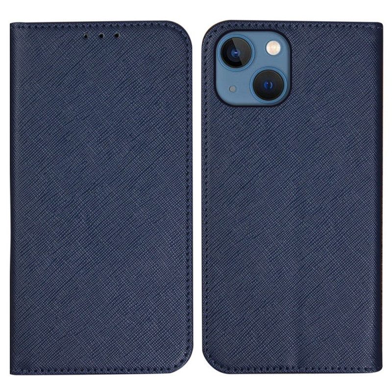 Folio Cover iPhone 14 Custodia in pelle Strutturato