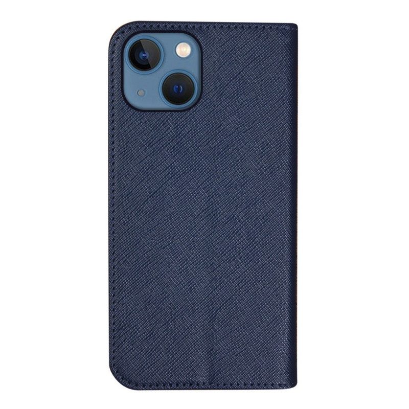 Folio Cover iPhone 14 Custodia in pelle Strutturato