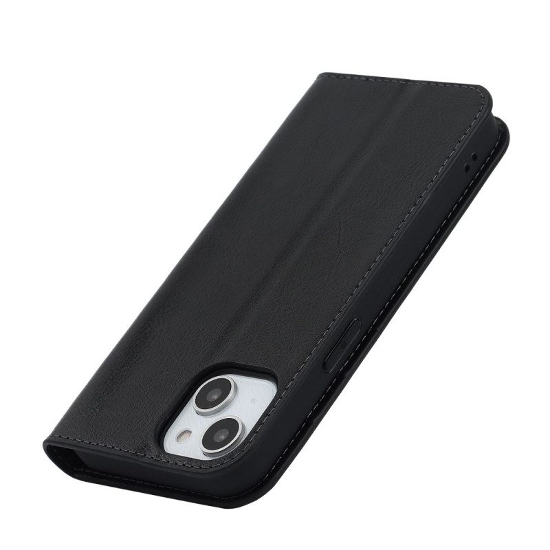 Folio Cover iPhone 14 Custodia in pelle Pelle Vera