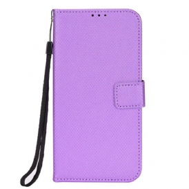 Folio Cover iPhone 14 Elegante Finta Pelle Con Cinturino