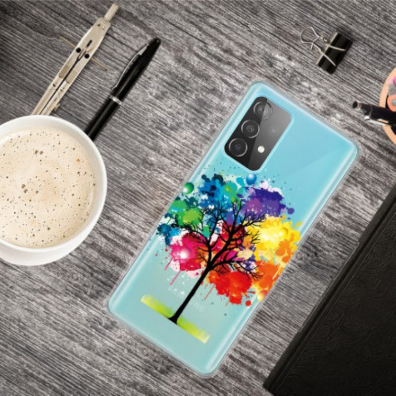 Cover Samsung Galaxy A32 5G Albero Dell'acquerello Senza Soluzione Di Continuità