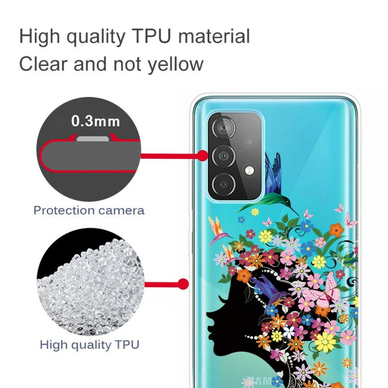 Cover Samsung Galaxy A32 5G Bella Testa Di Fiore